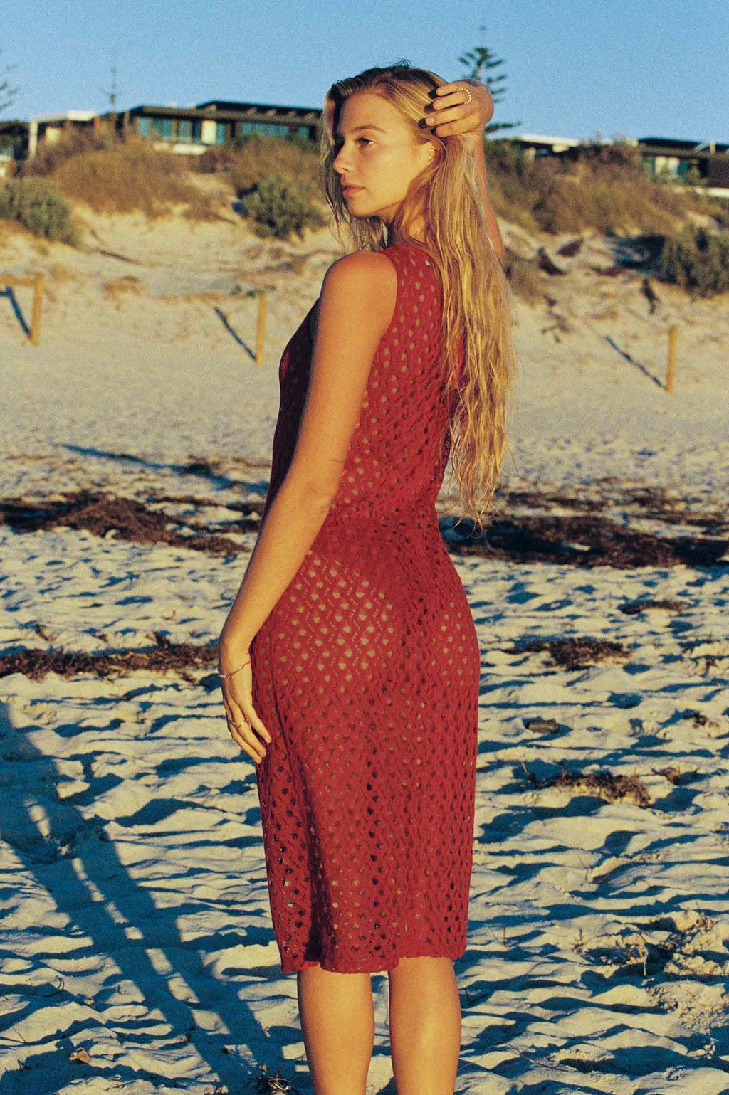 Ena Midi Elbise / Kiraz Şarabı