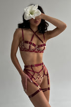4 Parça Lingerie Takımı + Bacak Halkaları / AURORA