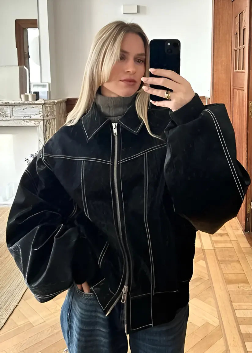 Rahat Oversized Deri Ceket