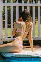 Giselle Destekli Bikini Üstü / Kırmızı Jakarlı