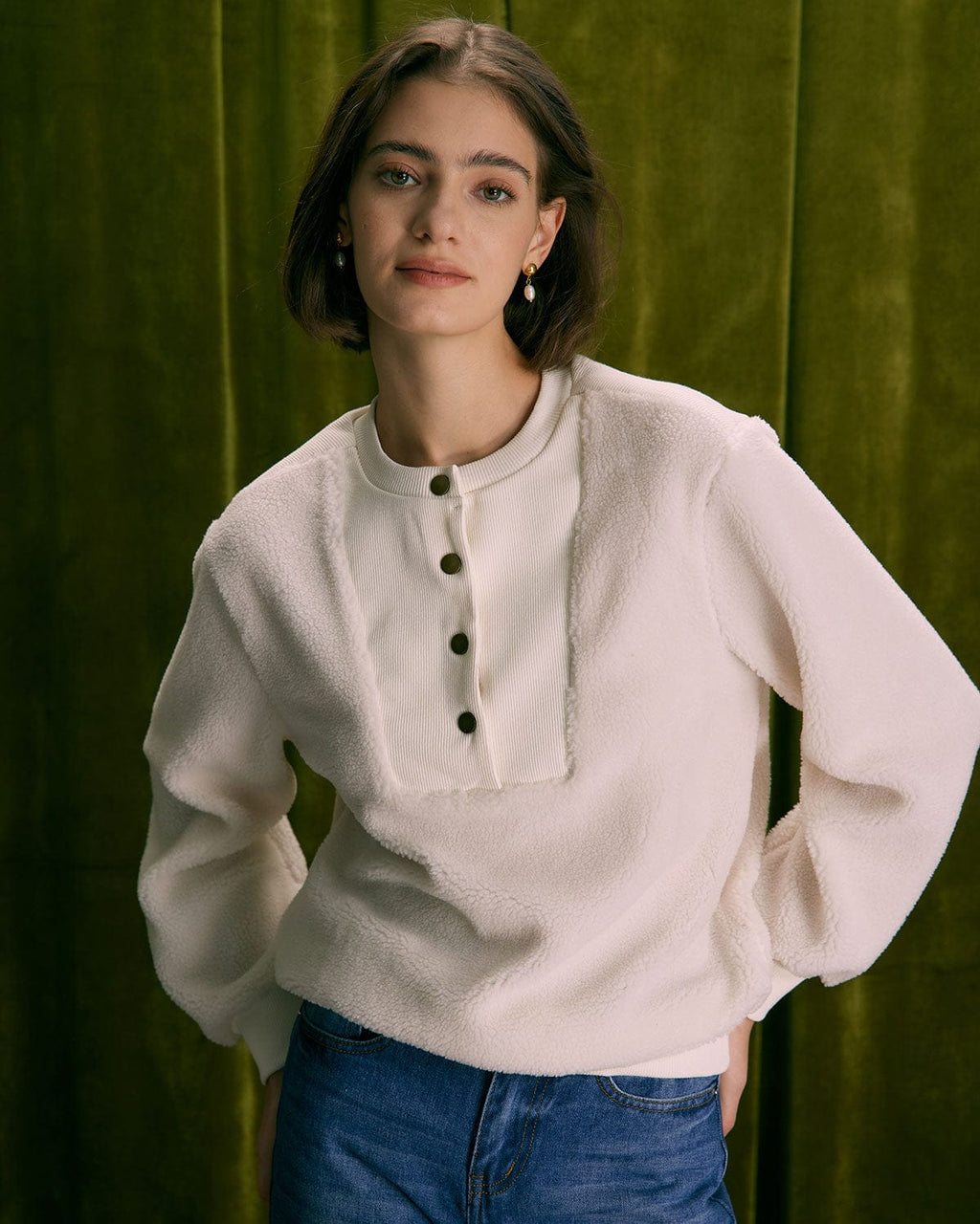 Bej Teddy Patchwork Kazak