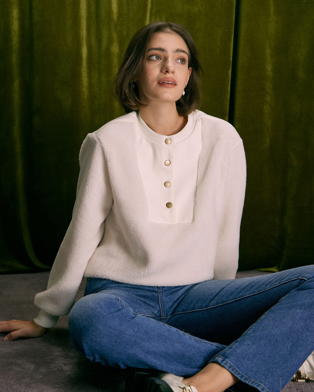 Bej Teddy Patchwork Kazak