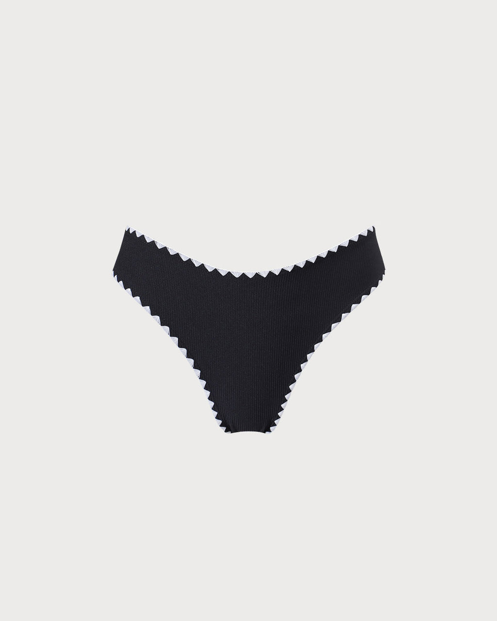 Siyah Kontrast Fitilli Bikini Altı