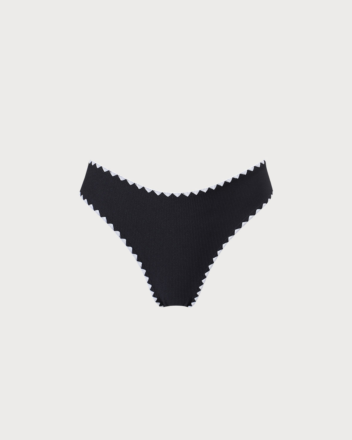 Siyah Kontrast Fitilli Bikini Altı
