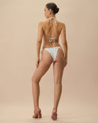 Puantiyeli Üçgen Bikini Üstü