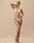 Puantiyeli Üçgen Bikini Üstü
