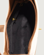 Renkli Blok Twist Kilitli Hobo Çanta