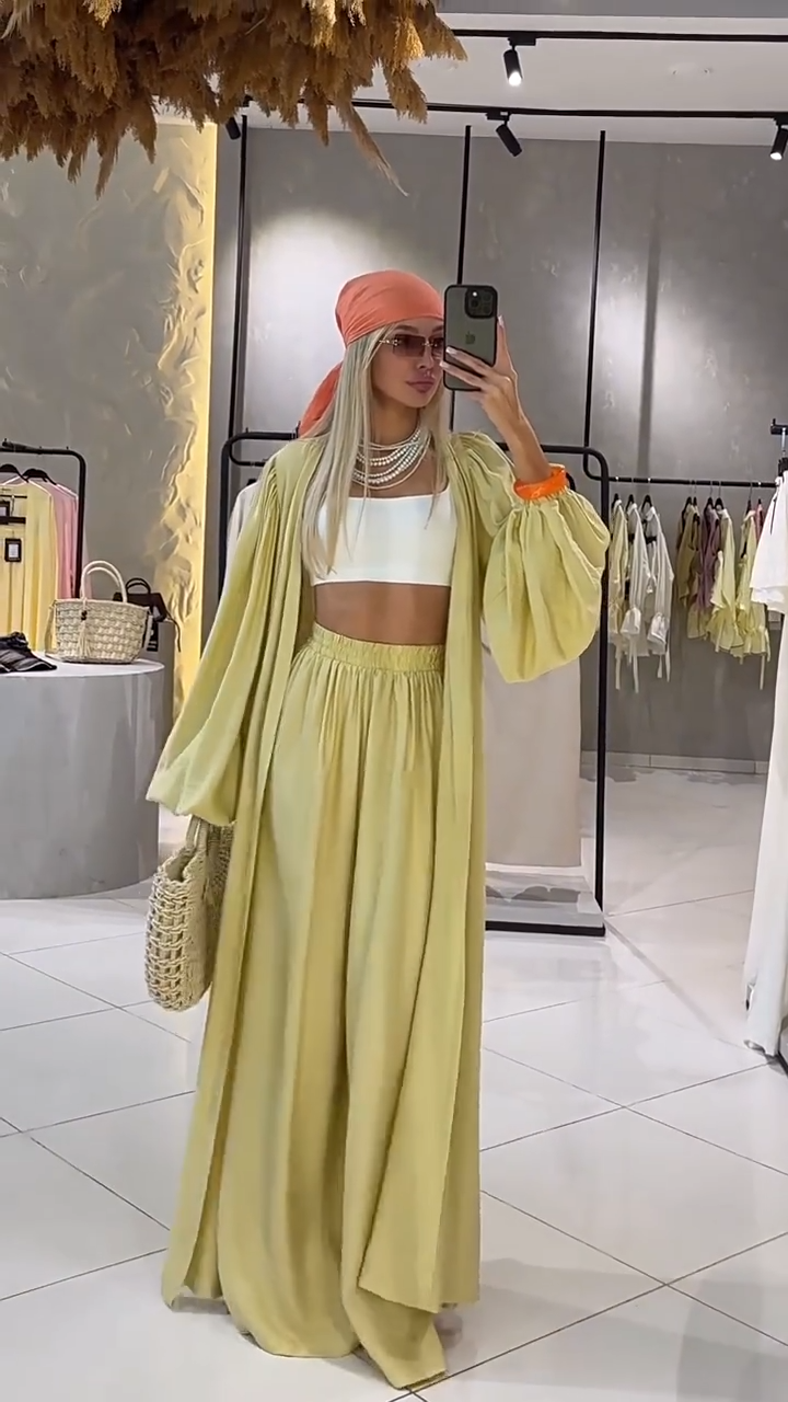 Yüksek Bel Pantolon - Üst Takım