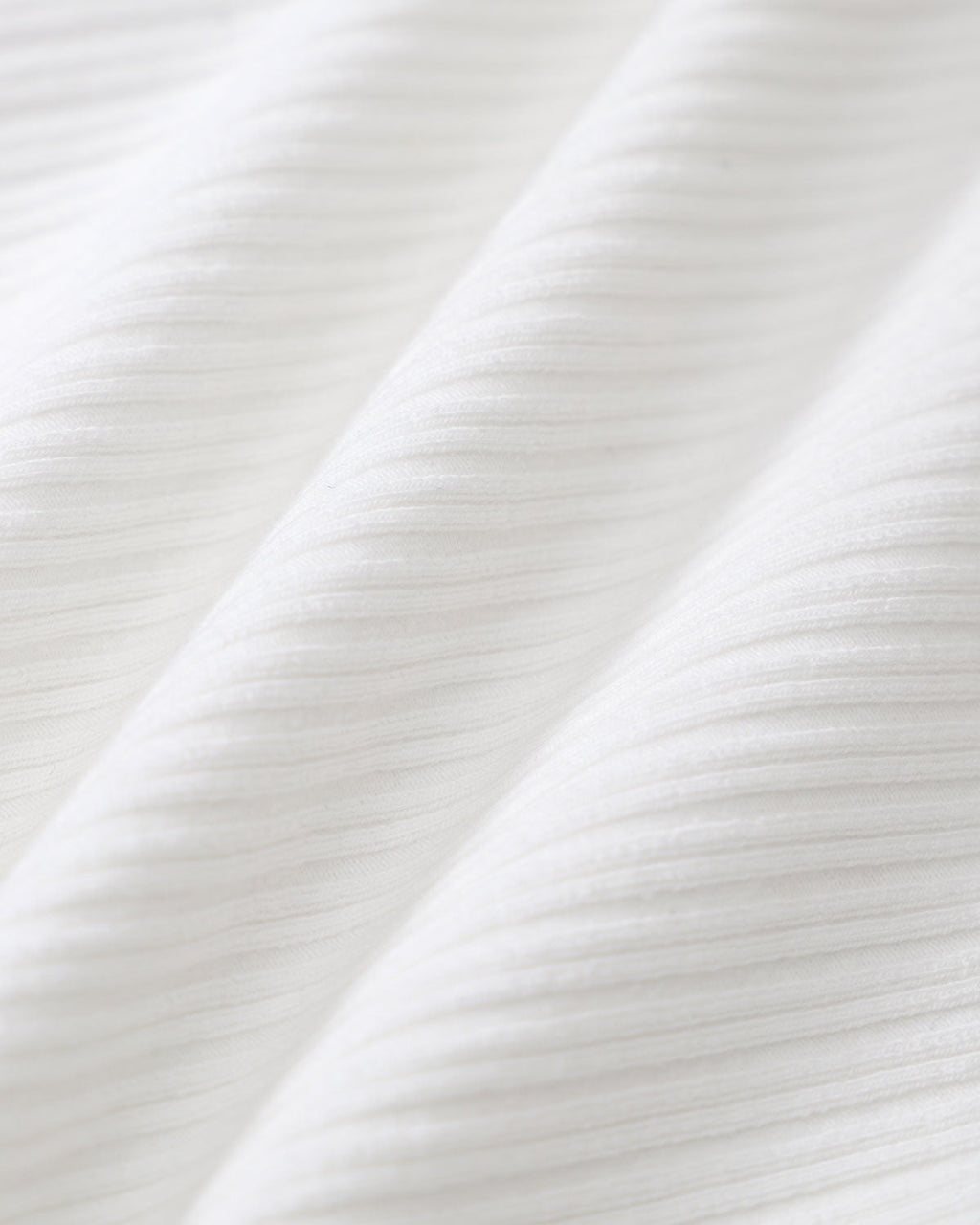 Beyaz Kare Yaka Fitilli Triko Tişört