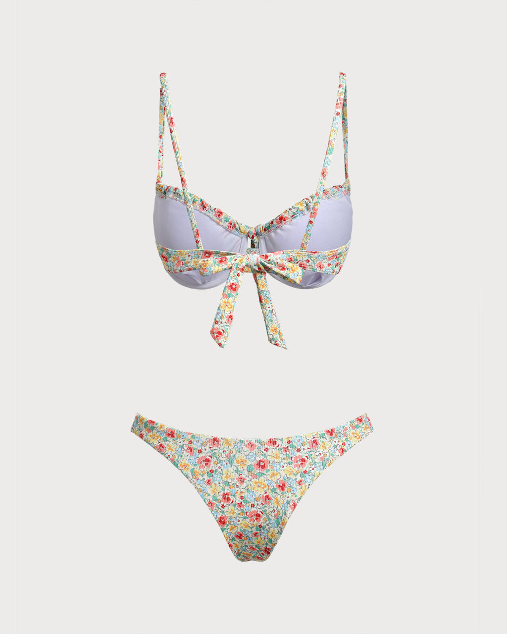 Yeşil Çiçekli Twist Bikini Takımı