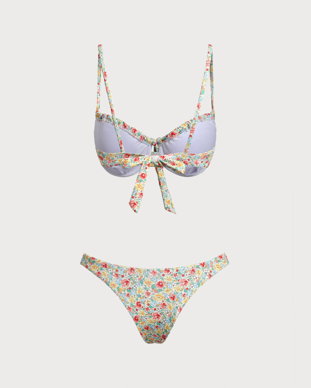 Yeşil Çiçekli Twist Bikini Takımı