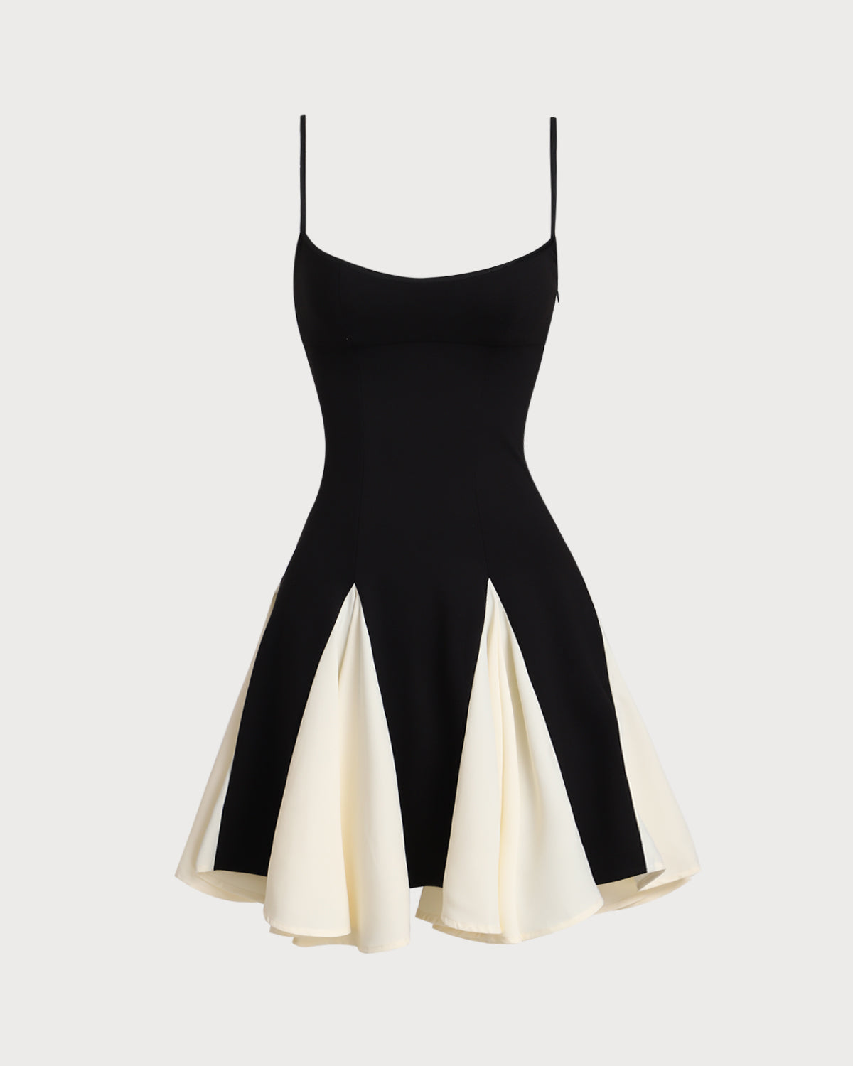 Kontrast Slip Mini Elbise