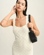 Kare Yaka Slip mini Elbise