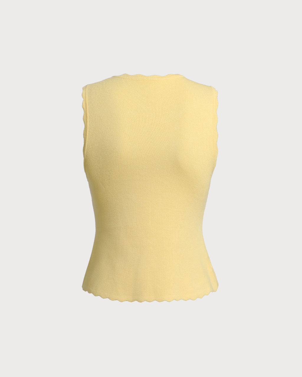 Sarı V Yaka Örgü Atlet