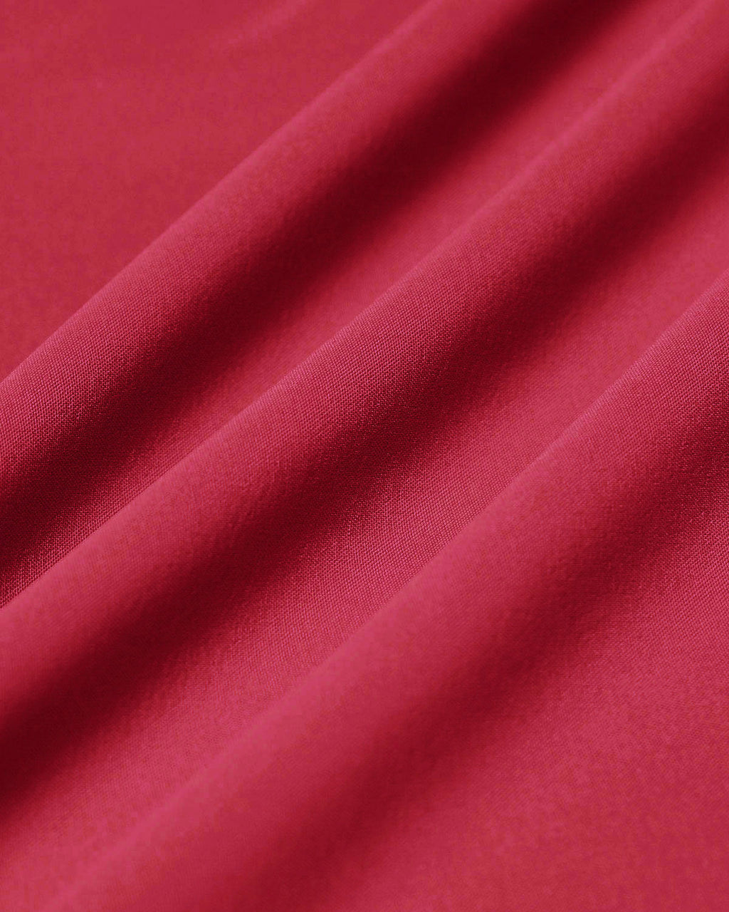 Kırmızı Kare Yaka Cepli Slip Midi Elbise