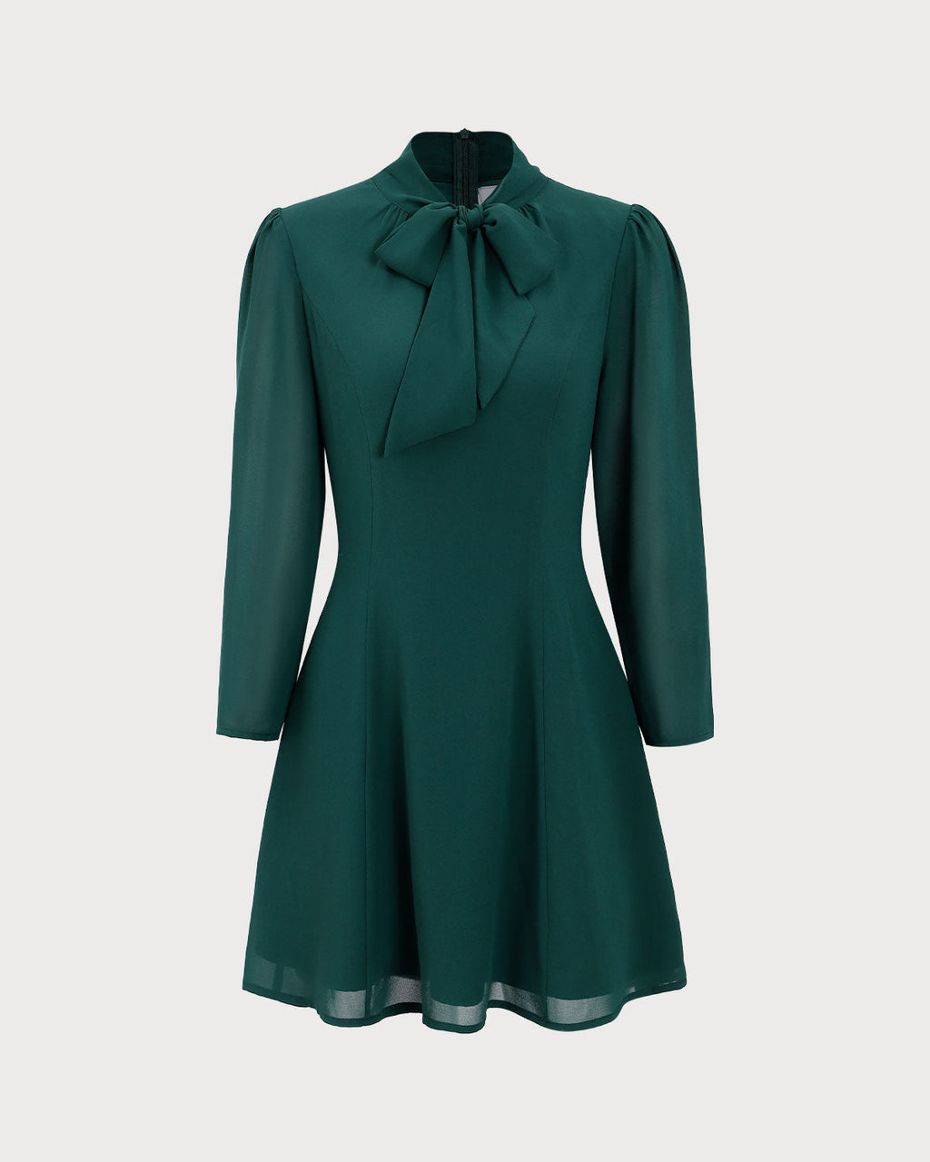 Yeşil Bağcıklı Transparan Mini Elbise