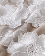 Beyaz Çiçekli Slip Mini Elbise