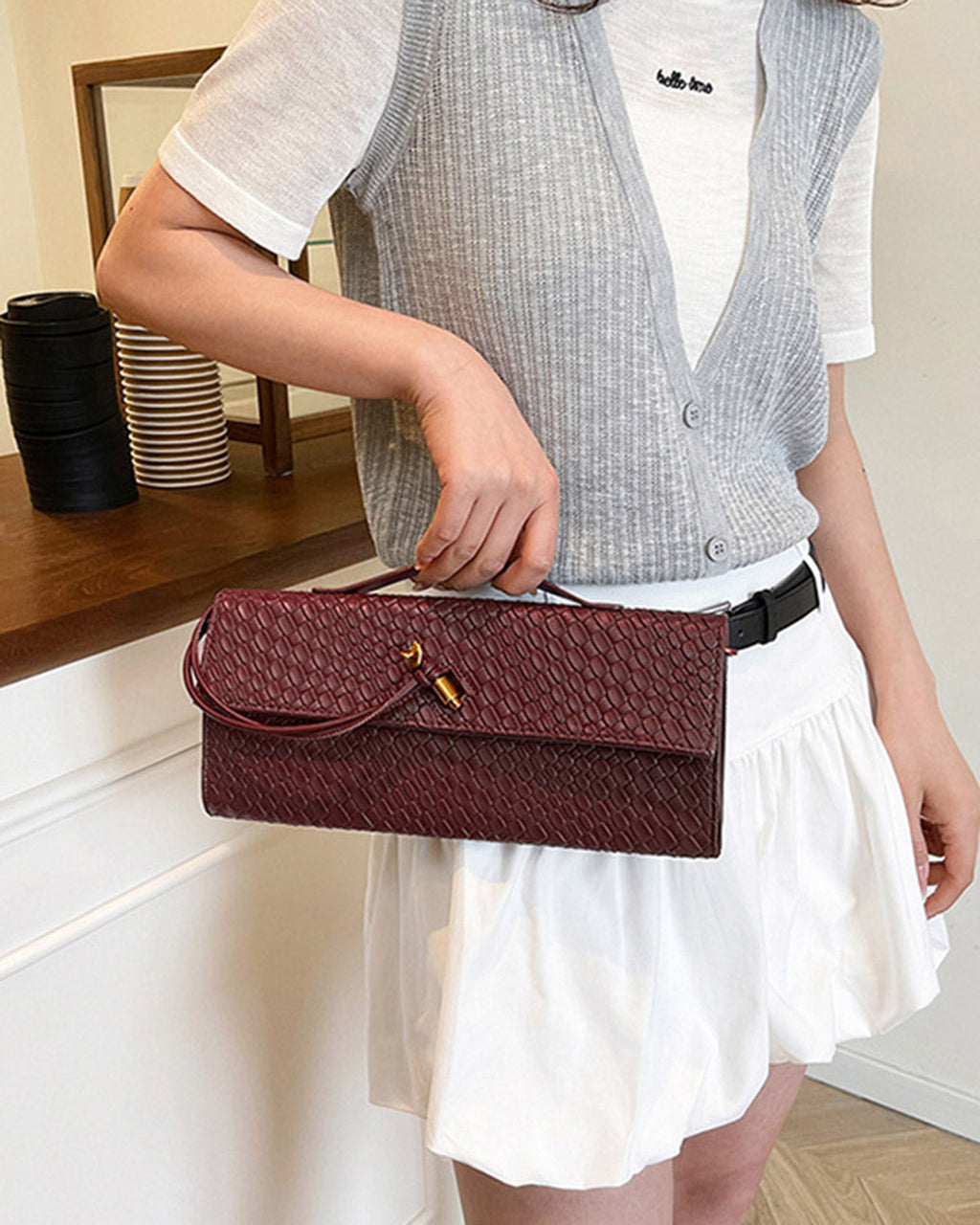 Kadın PU Deri El Çantası