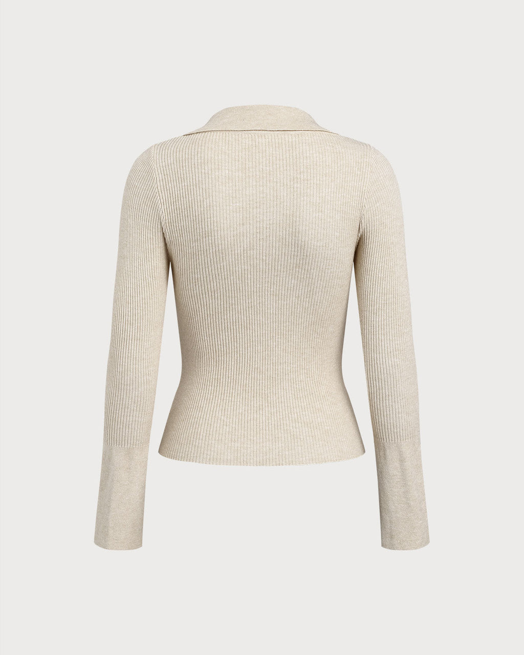 Kayısı Renkli Yakalı Örgü Tişört