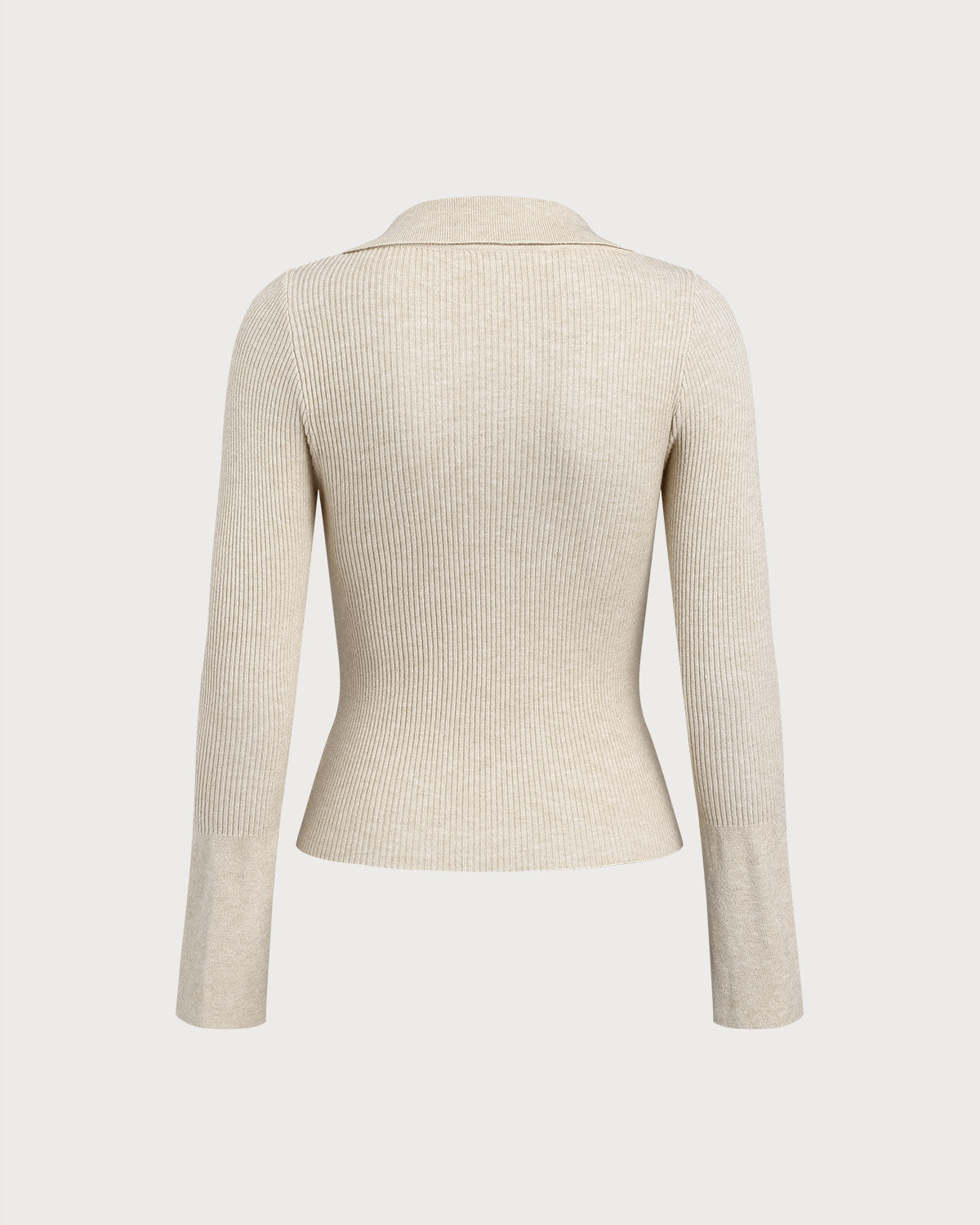 Kayısı Renkli Yakalı Örgü Tişört