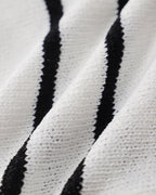 Beyaz Çizgili Tek Sıra Yelek