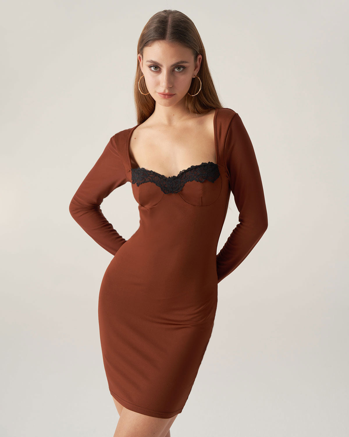 Dantelli Bodycon Mini Elbise