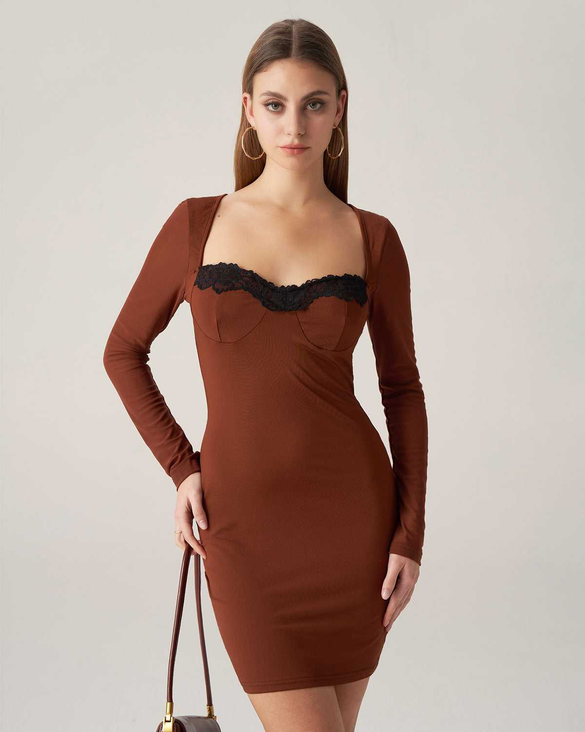 Dantelli Bodycon Mini Elbise