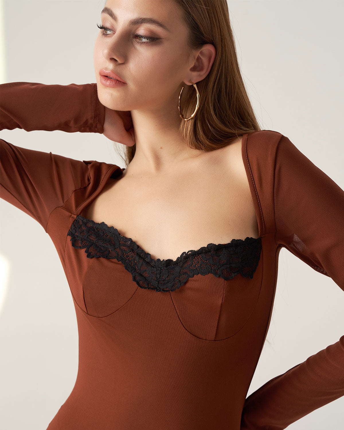 Dantelli Bodycon Mini Elbise
