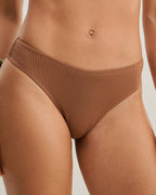 Kahverengi Çizgili Üçgen Bikini Takımı