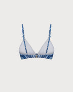 Mavi Polka Dot Balenli Bikini Takımı