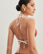 Kırmızı Puantiyeli Bikini Takımı