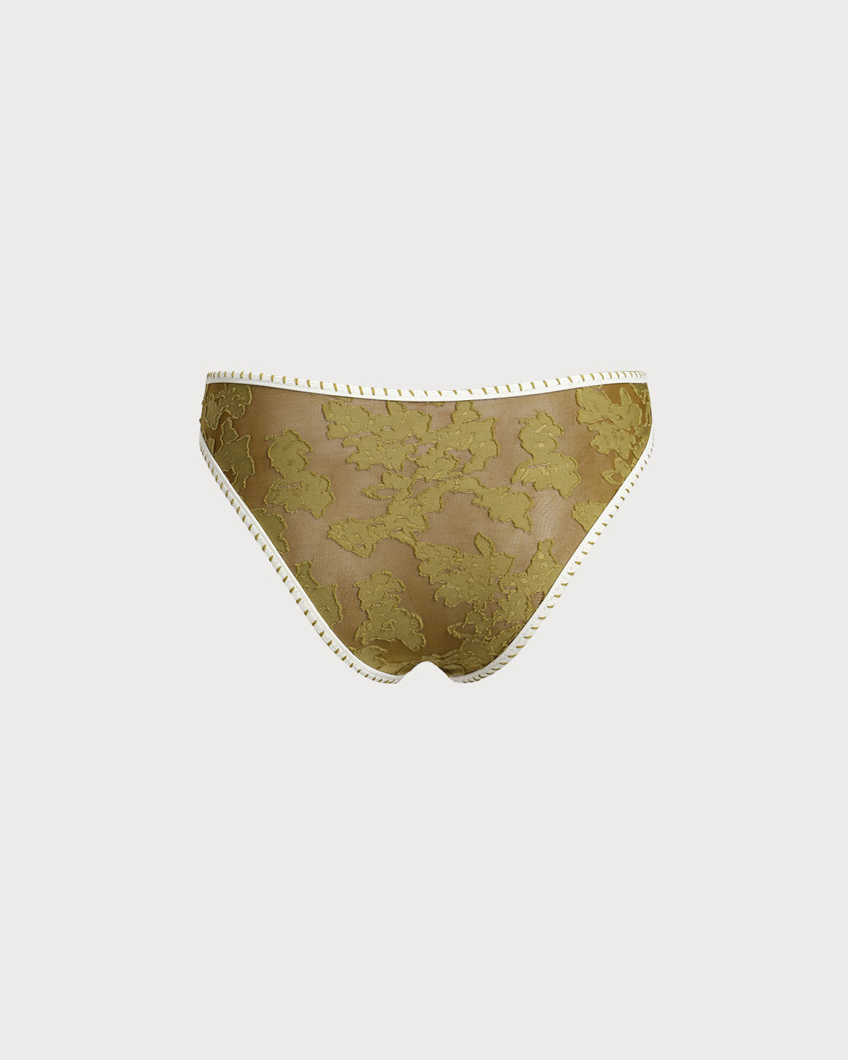 Yeşil Çiçekli Bağcıklı Üçgen Bikini Takımı