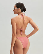 Kırmızı Kareli Üçgen Bikini Takımı
