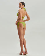 Yeşil Dokulu Üçgen Bikini Takımı