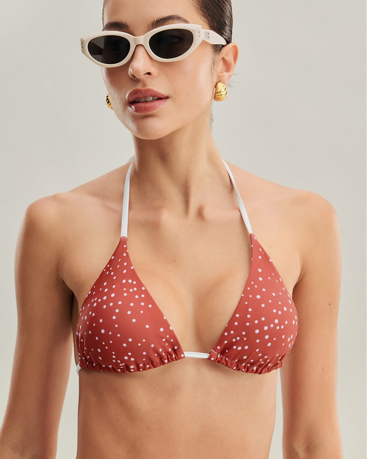Kırmızı Puantiyeli Bikini Takımı