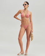 Kırmızı Kareli Üçgen Bikini Takımı