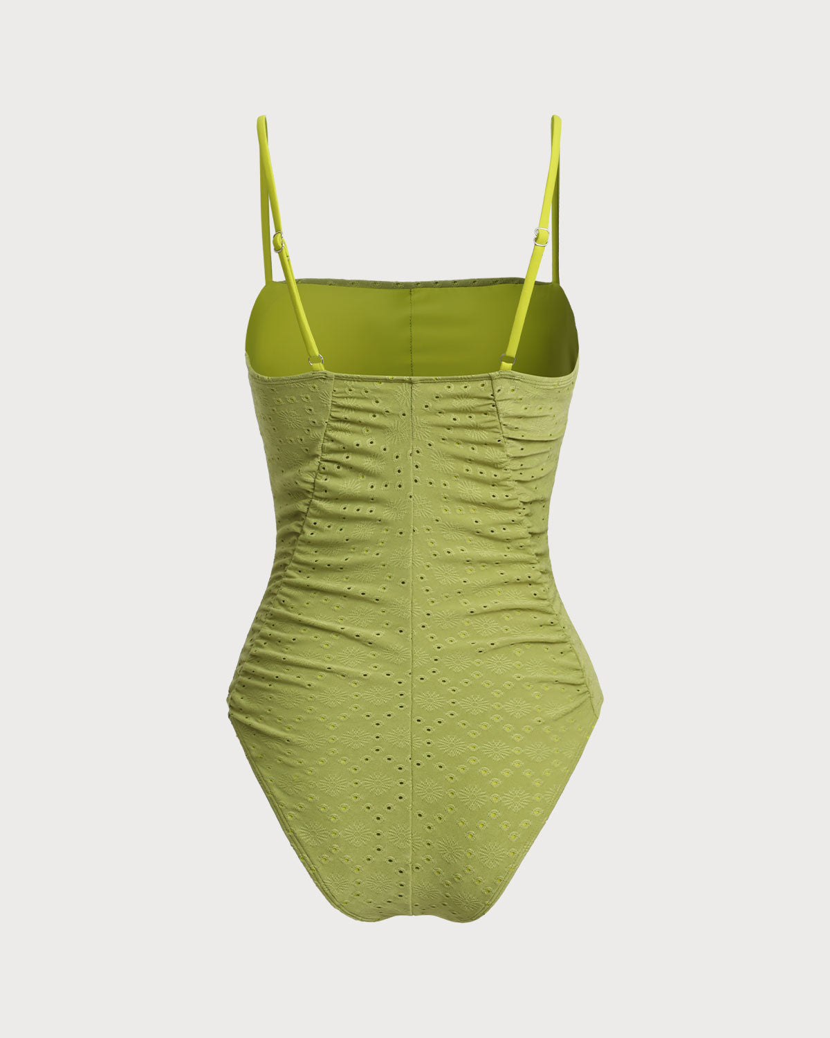 Yeşil Jakarlı Bralette Tek Parça Mayo