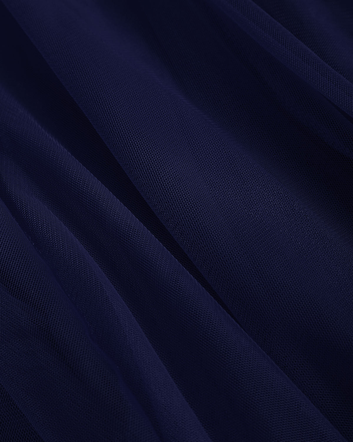 Mavi Elastik Bel Mesh Etek