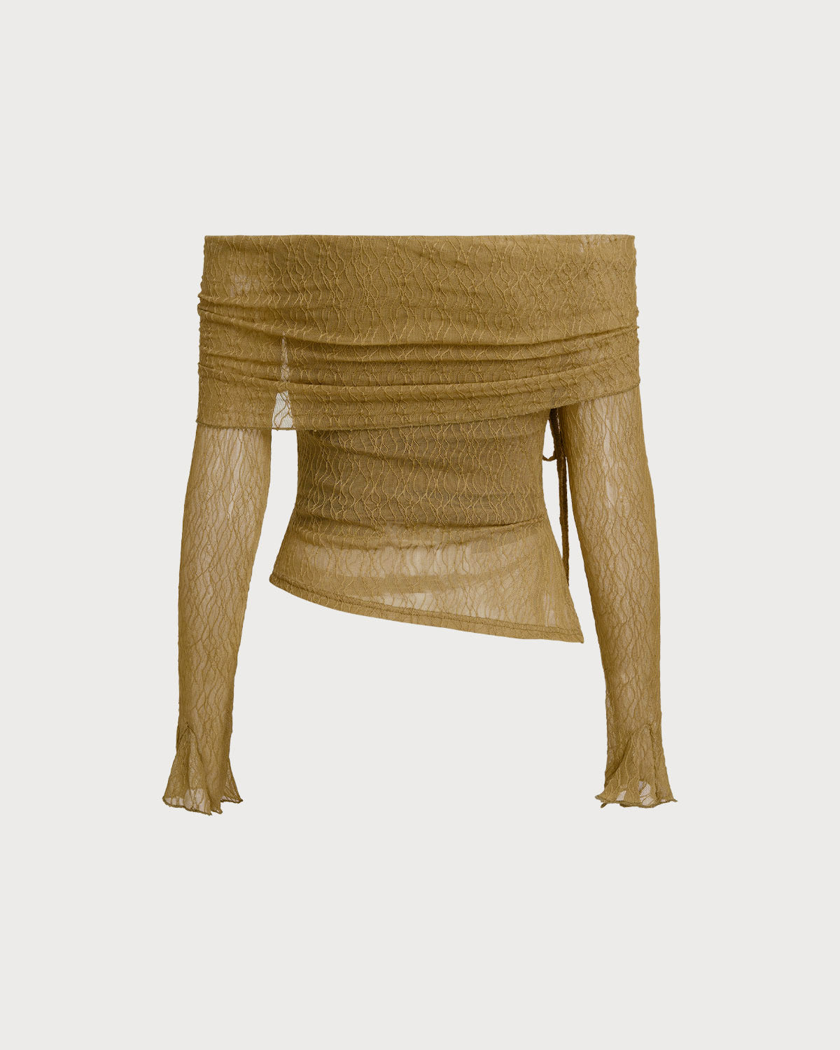 Yeşil Omuzsuz Çan Kollu