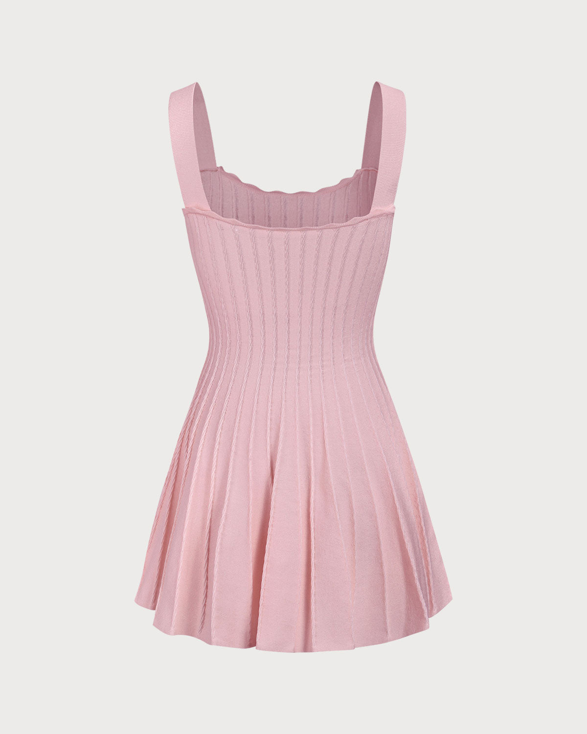 Pembe Örme Slip Triko Elbise