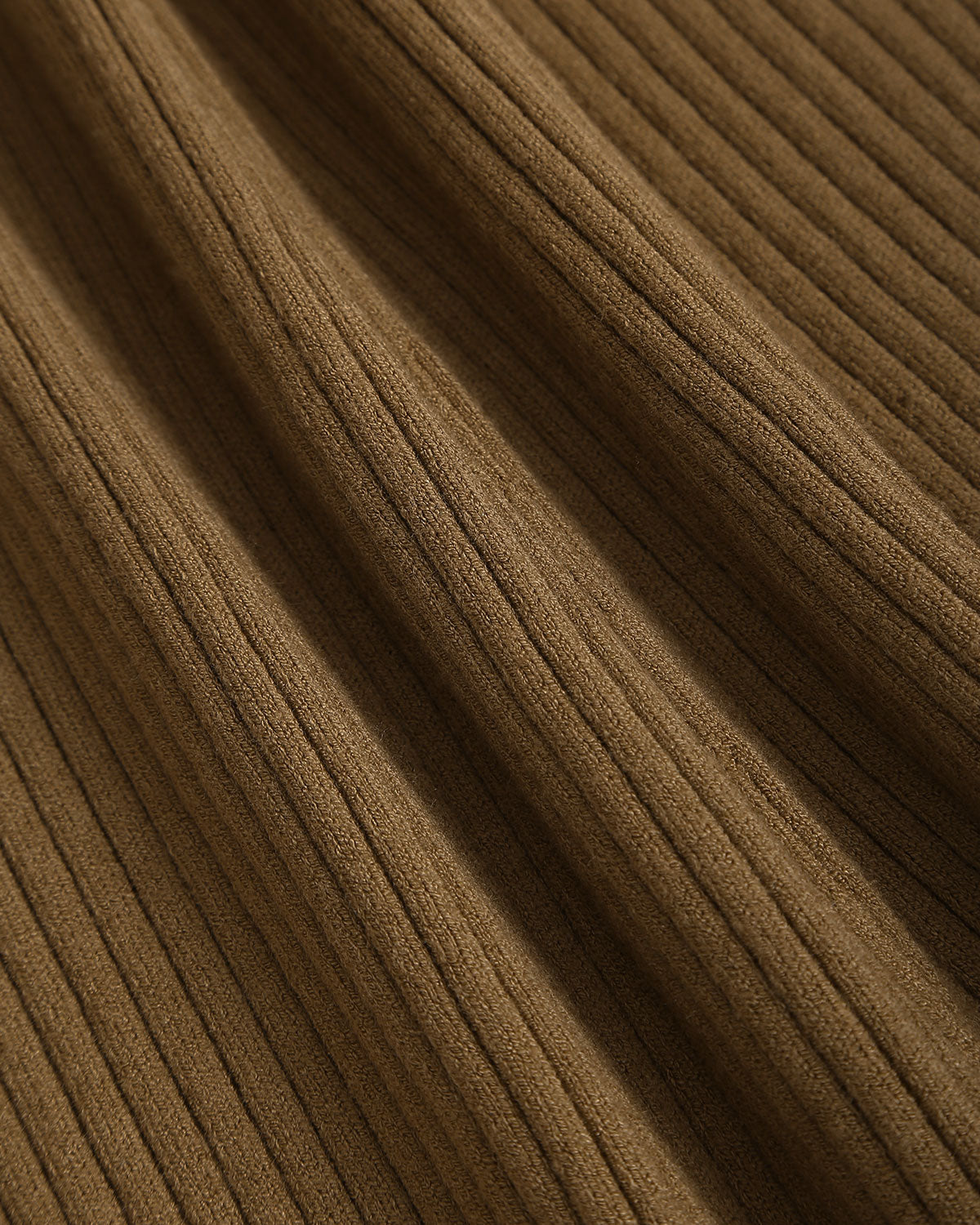 Kahverengi Çan Kollu Bodycon Kazak Elbise