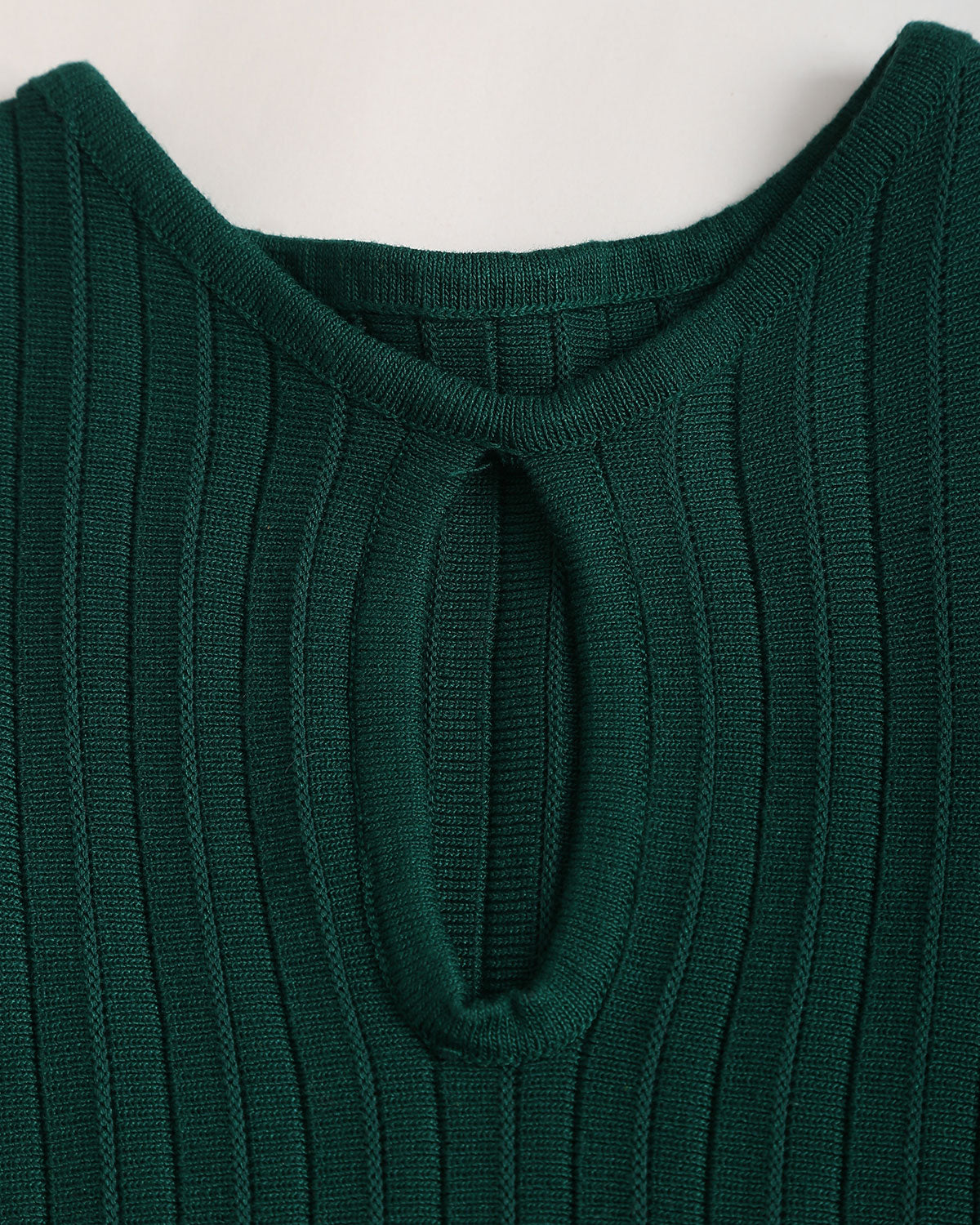 Yeşil Çan Kollu Kazak Elbise