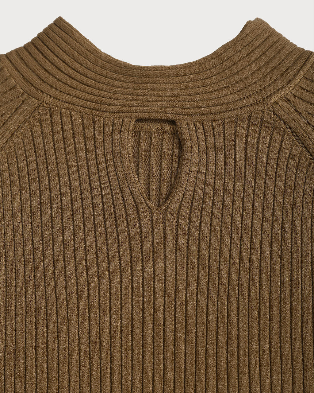 Kahverengi Çan Kollu Bodycon Kazak Elbise