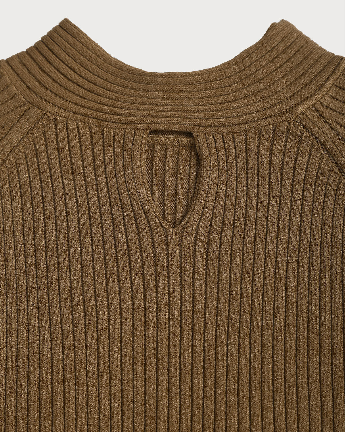 Kahverengi Çan Kollu Bodycon Kazak Elbise