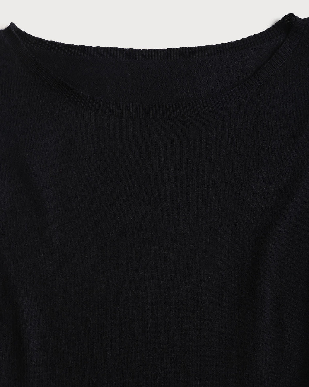 Siyah Kontrast Çan Kollu Örgü Kazak Elbise