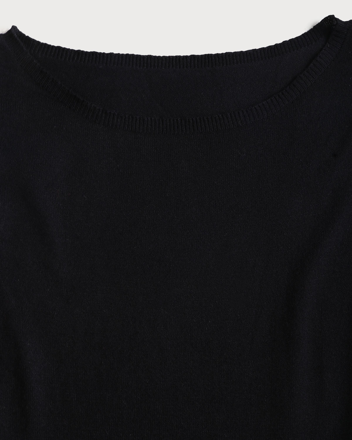 Siyah Kontrast Çan Kollu Örgü Kazak Elbise