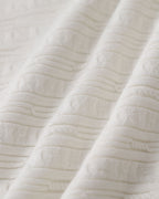 Beyaz Tığ İşi Vücuda Oturan Kazak Elbise