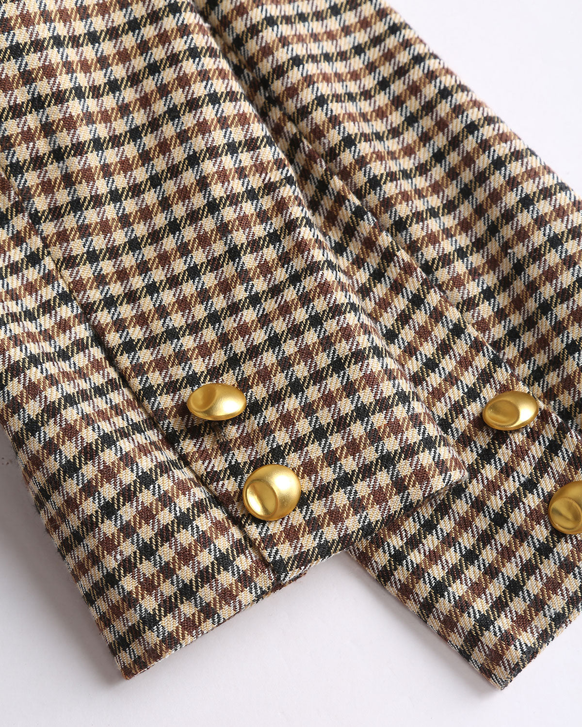 Haki Ekose Tek Sıralı Blazer