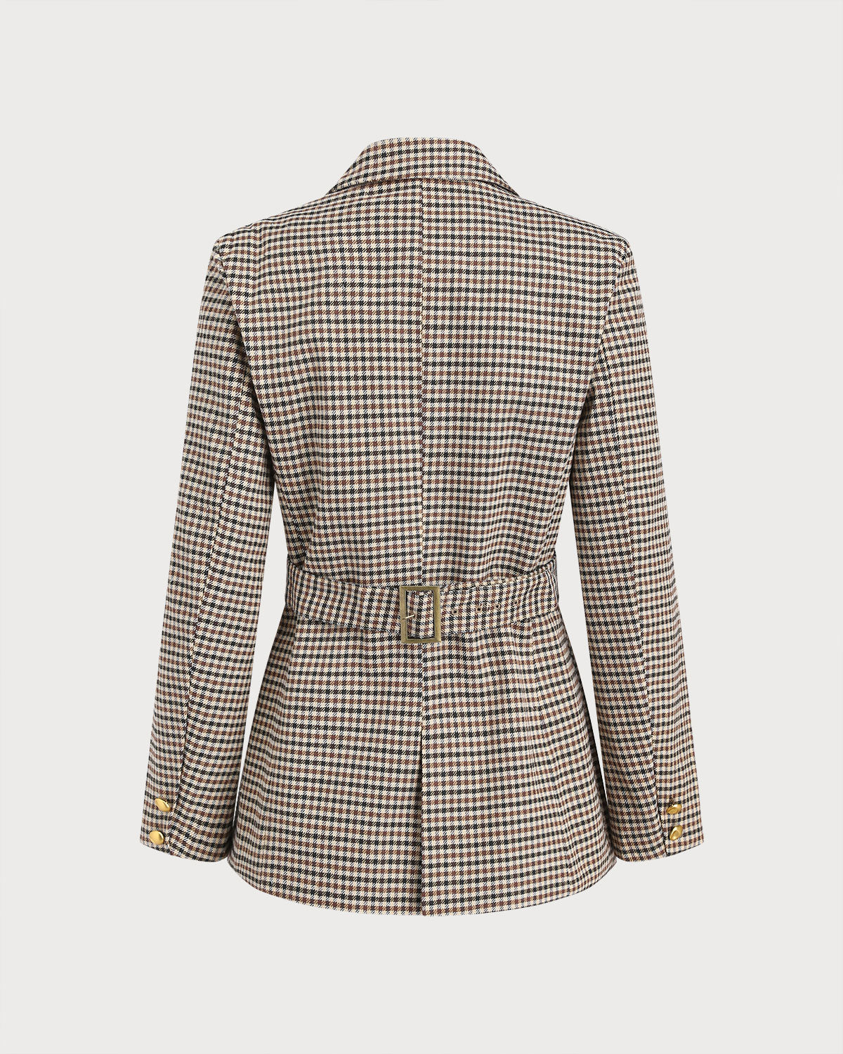 Haki Ekose Tek Sıralı Blazer