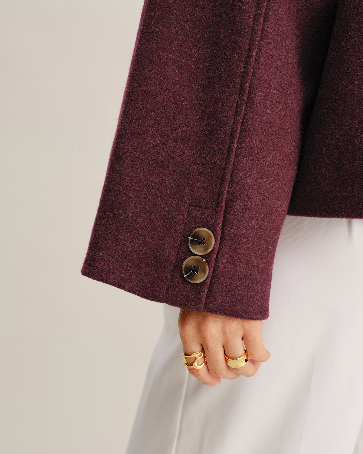 Şarap Kırmızısı Tek Sıralı Ceket